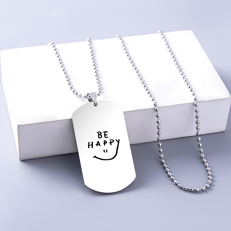 Simple Style Streetwear Letter Stainless Steel Pendant Necklace display picture 2