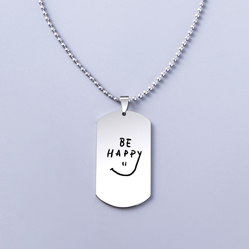 Simple Style Streetwear Letter Stainless Steel Pendant Necklace display picture 4