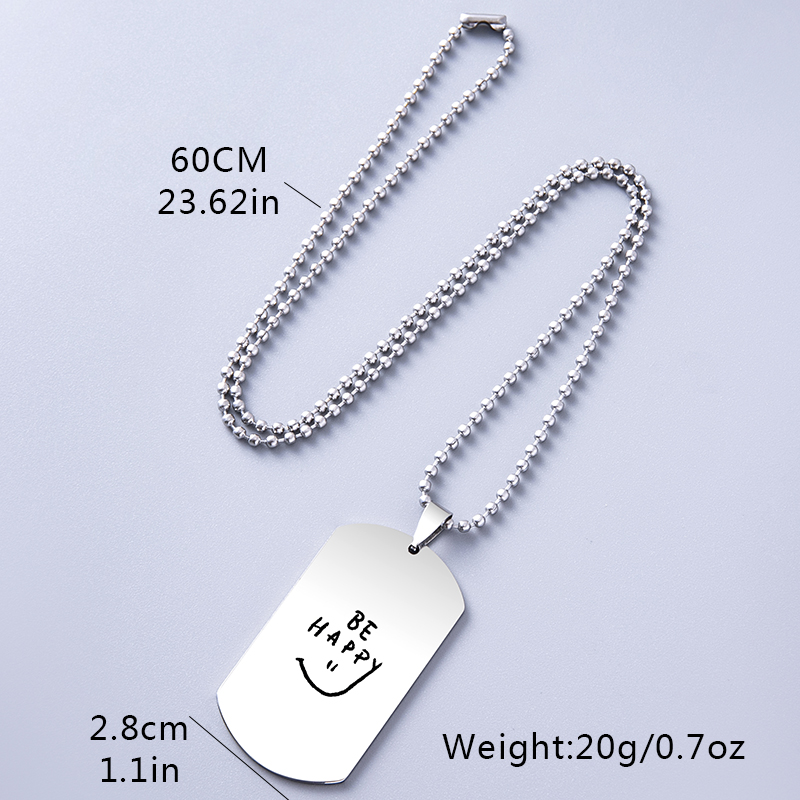 Simple Style Streetwear Letter Stainless Steel Pendant Necklace display picture 5