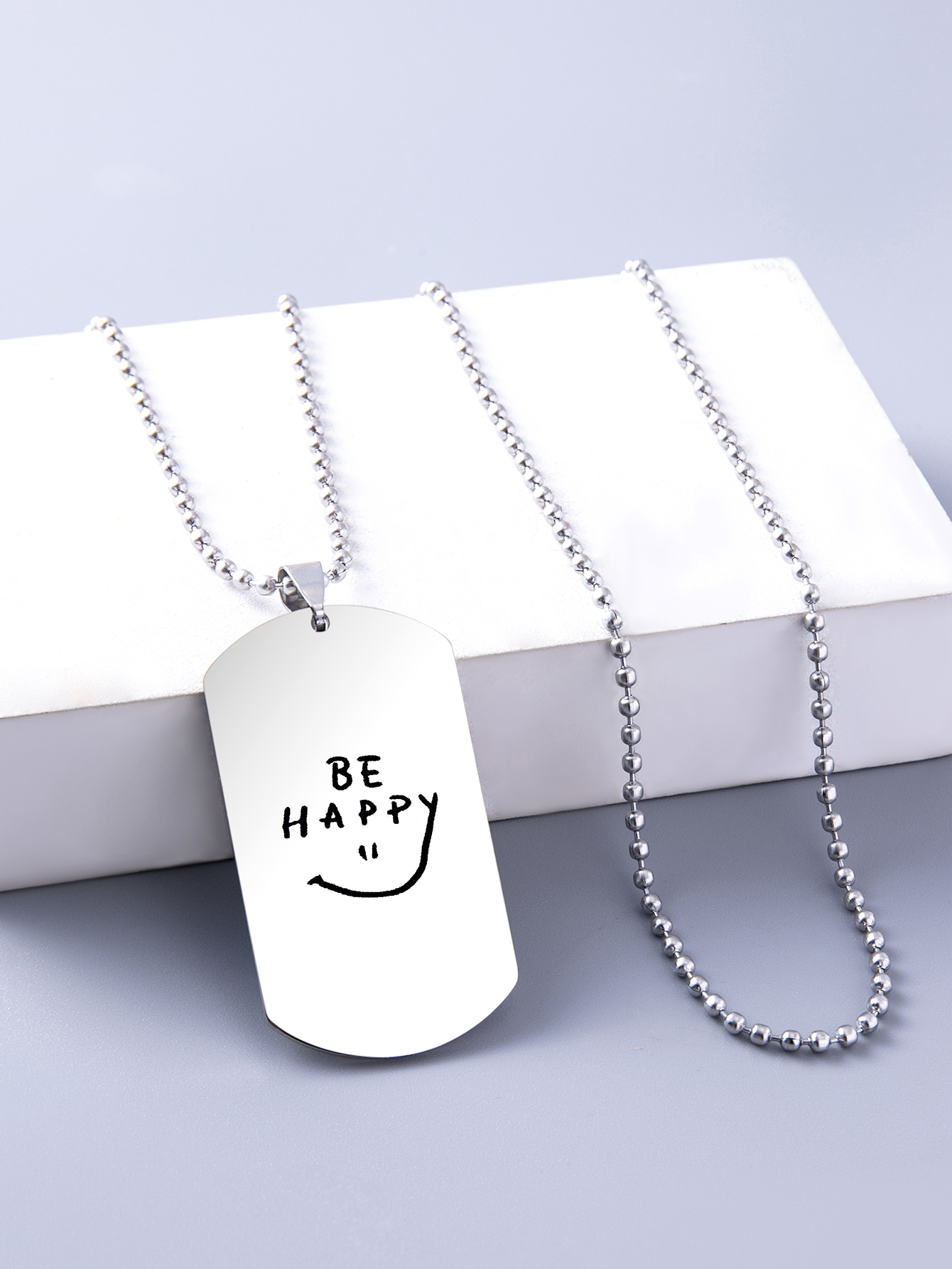 Simple Style Streetwear Letter Stainless Steel Pendant Necklace display picture 6