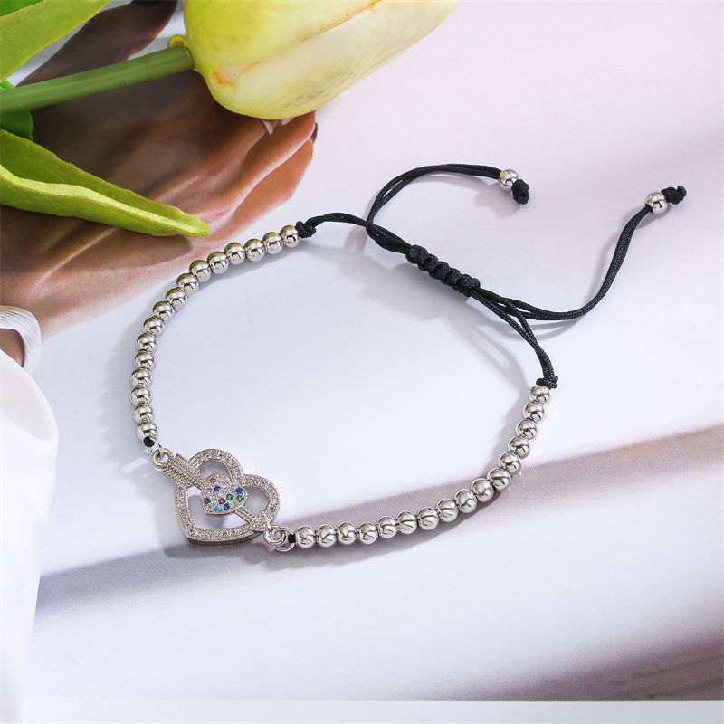 Style Simple Géométrique Le Cuivre Incruster Zircon Bracelets display picture 10