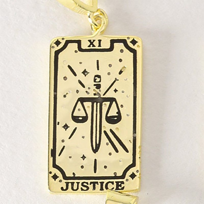 Retro Tarot Stainless Steel Plating 18k Gold Plated Pendant Necklace display picture 2