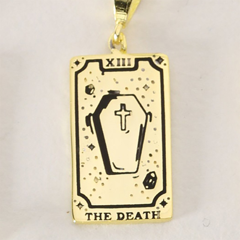 Retro Tarot Stainless Steel Plating 18k Gold Plated Pendant Necklace display picture 1