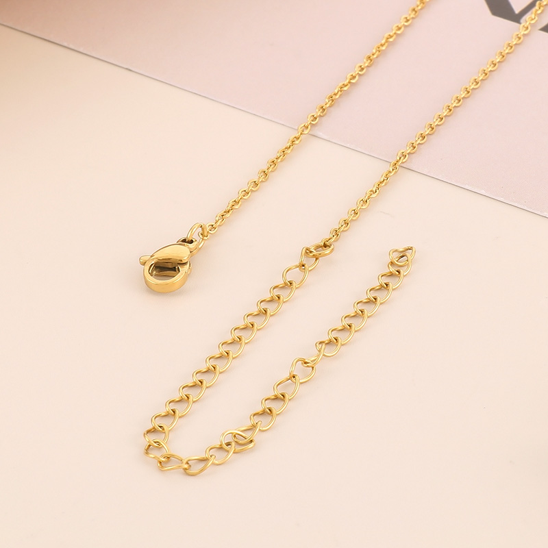 Stainless Steel Titanium Steel 18K Gold Plated Simple Style Plating Round Pendant Necklace display picture 3