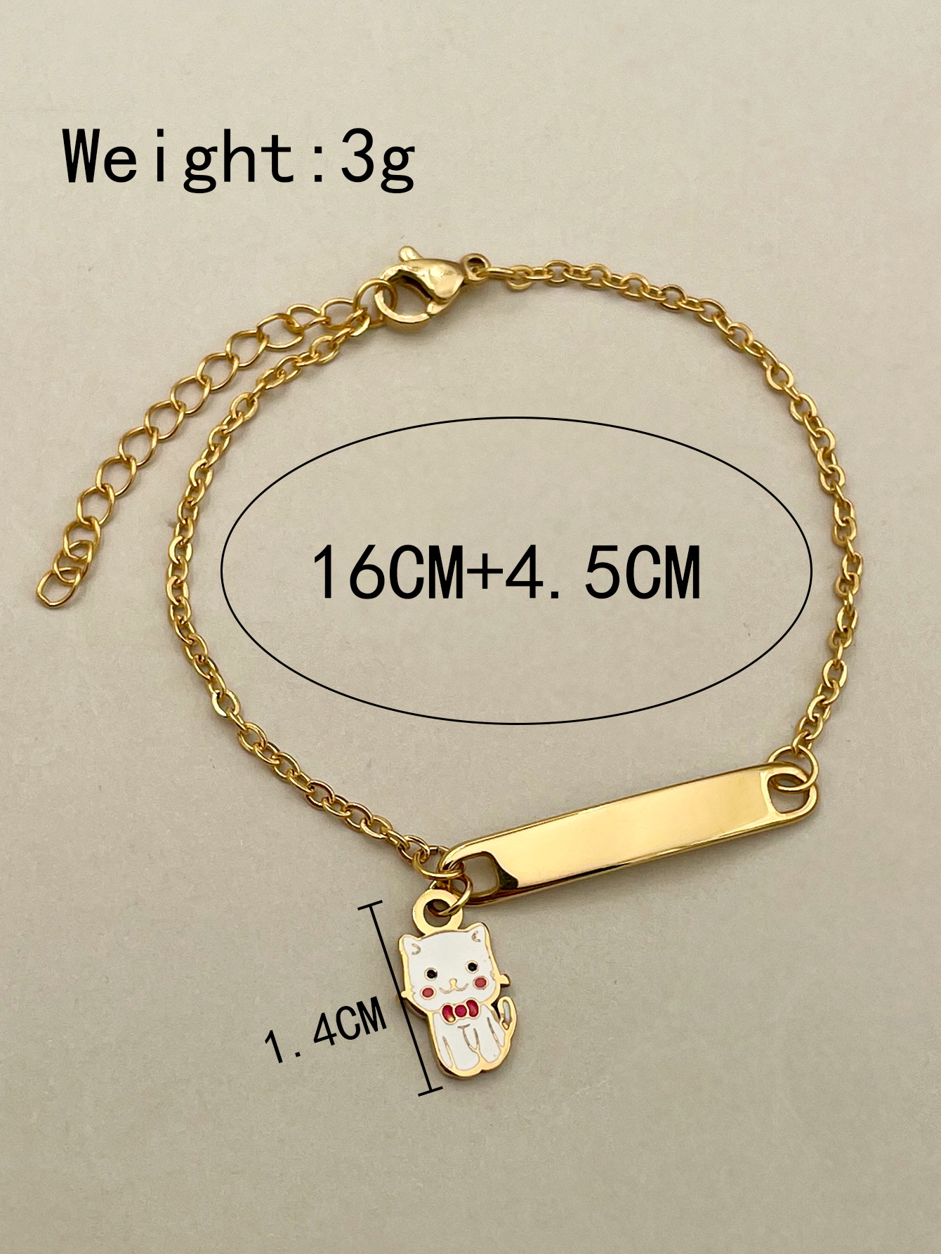 Casual Lindo Animal Gato Elefante Acero Inoxidable 304 Chapado En Oro De 14 Quilates. Pulsera Al Mayoreo display picture 1