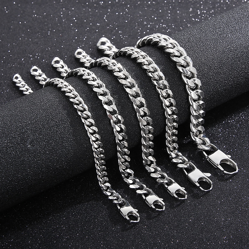 Simple Style Solid Color Titanium Steel Unisex Bracelets display picture 6