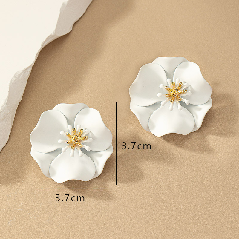 Elegant Pastoral Flower Alloy Plating Women's Ear Studs display picture 14