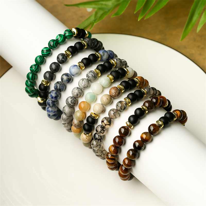 Ethnic Style Geometric Natural Stone Beaded Bracelets display picture 2