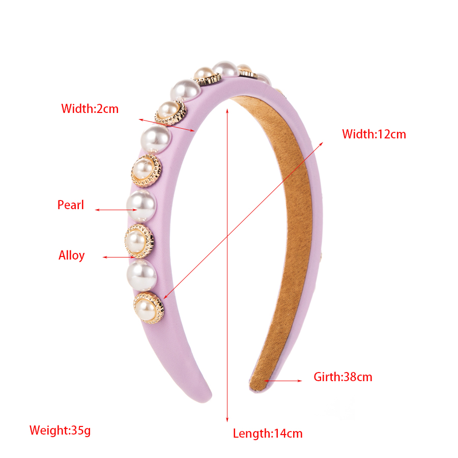 Elegant U Shape Solid Color Sponge Inlay Pearl Hair Clip Hair Band Hair Combs display picture 1
