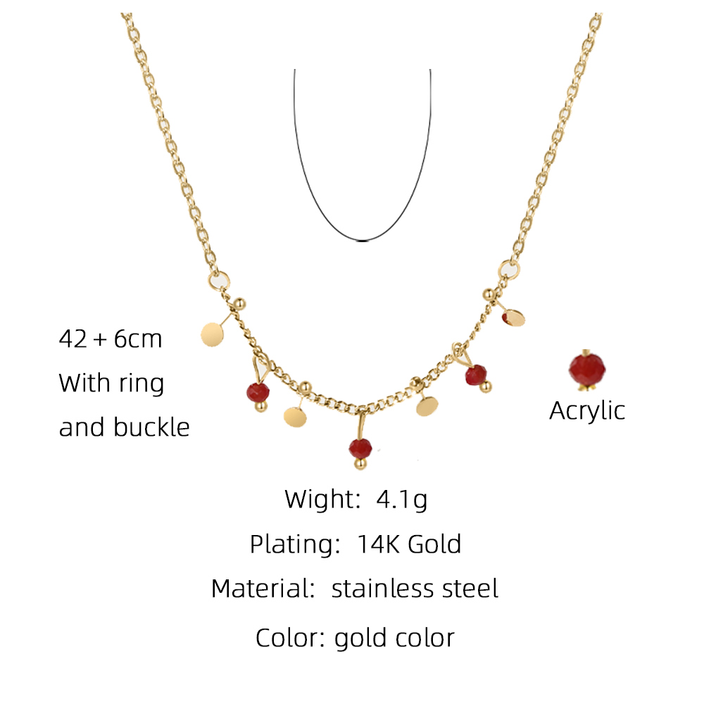 Casual Vintage Style Round Titanium Steel Plating 14k Gold Plated Pendant Necklace display picture 1