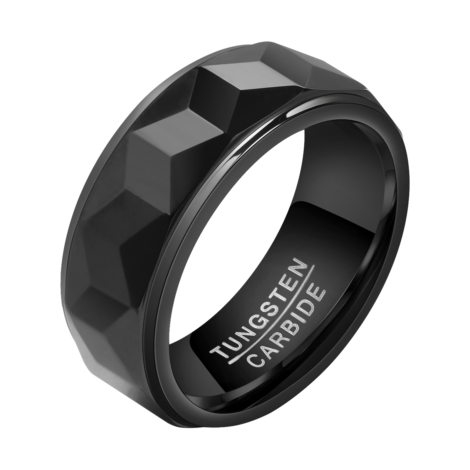 Simple Style Classic Style Solid Color Tungsten Steel Plating Men's Rings display picture 6