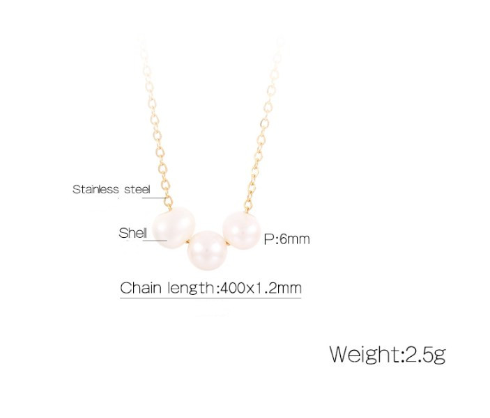 Stainless Steel Shell Titanium Steel 18K Gold Plated Simple Style Plating Round Necklace display picture 12