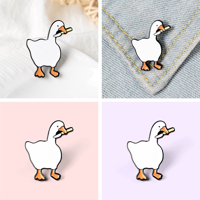 Cartoon Style Duck Alloy Iron Plating Unisex Brooches 1 Piece display picture 2
