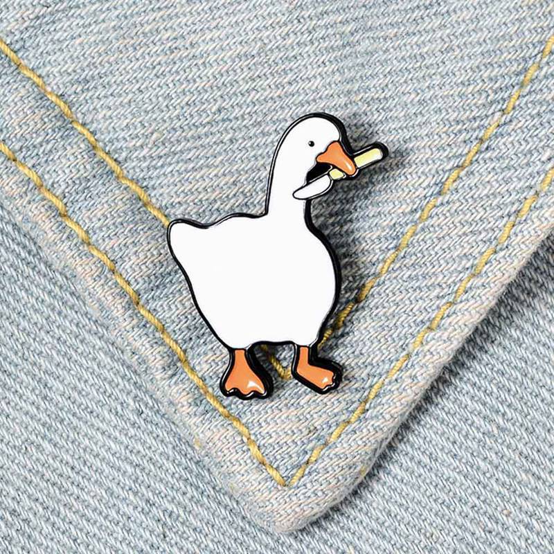 Cartoon Style Duck Alloy Iron Plating Unisex Brooches 1 Piece display picture 3