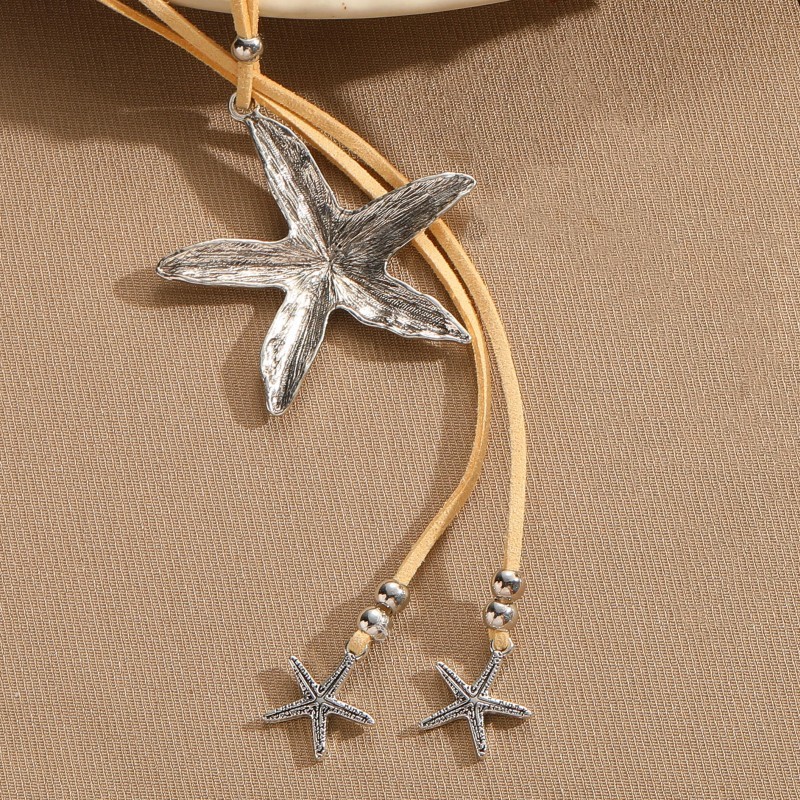 Beach Starfish Alloy Rope Women's Necklace display picture 1