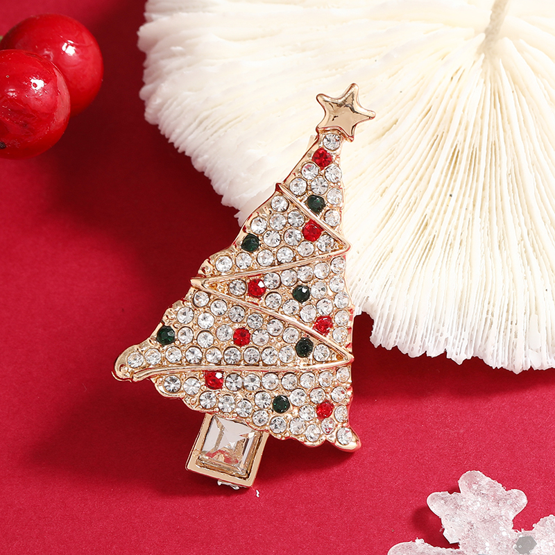 Modern Style Artistic Christmas Tree Alloy Inlay Rhinestones Unisex Brooches display picture 2