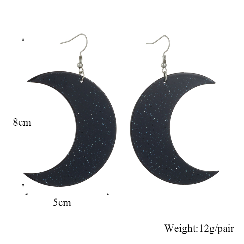 Simple Style Moon Arylic Women's Drop Earrings display picture 2