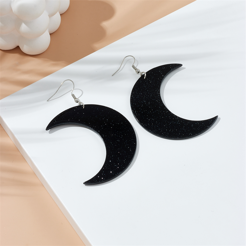 Simple Style Moon Arylic Women's Drop Earrings display picture 3