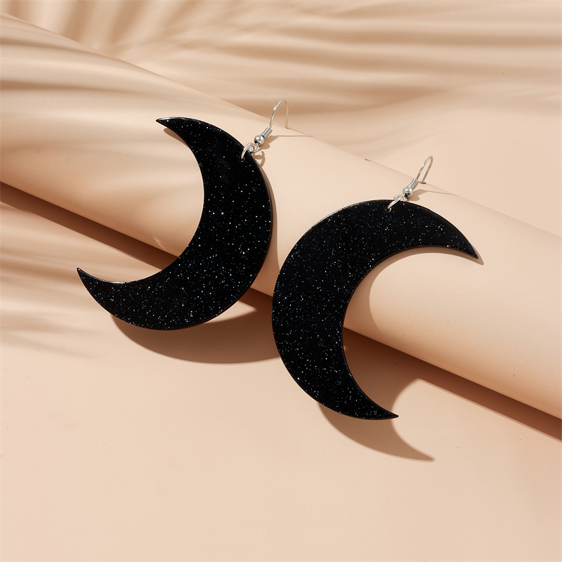 Simple Style Moon Arylic Women's Drop Earrings display picture 4