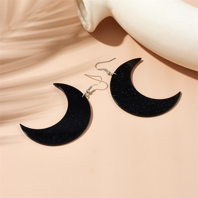 Simple Style Moon Arylic Women's Drop Earrings display picture 5