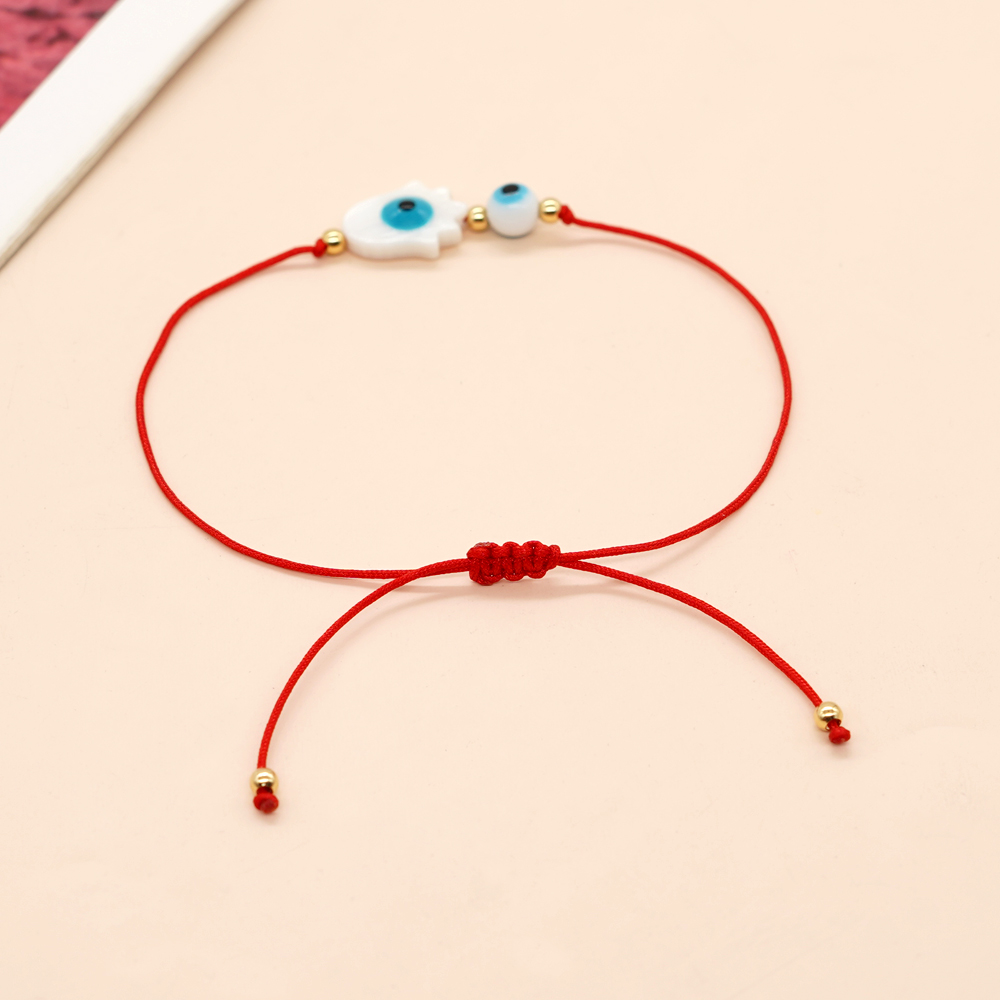 Ethnic Style Devil's Eye Palm Glass Shell Beaded Handmade Women's Bracelets display picture 3