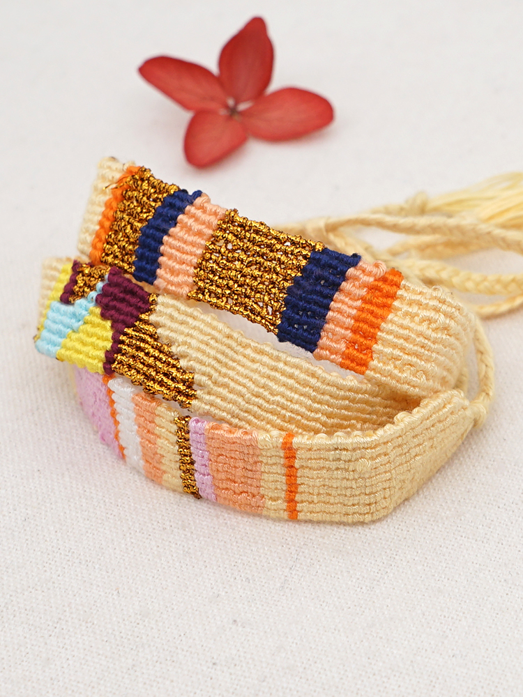 Ethnic Style Geometric Cotton Thread Braid Women's Bracelets display picture 5
