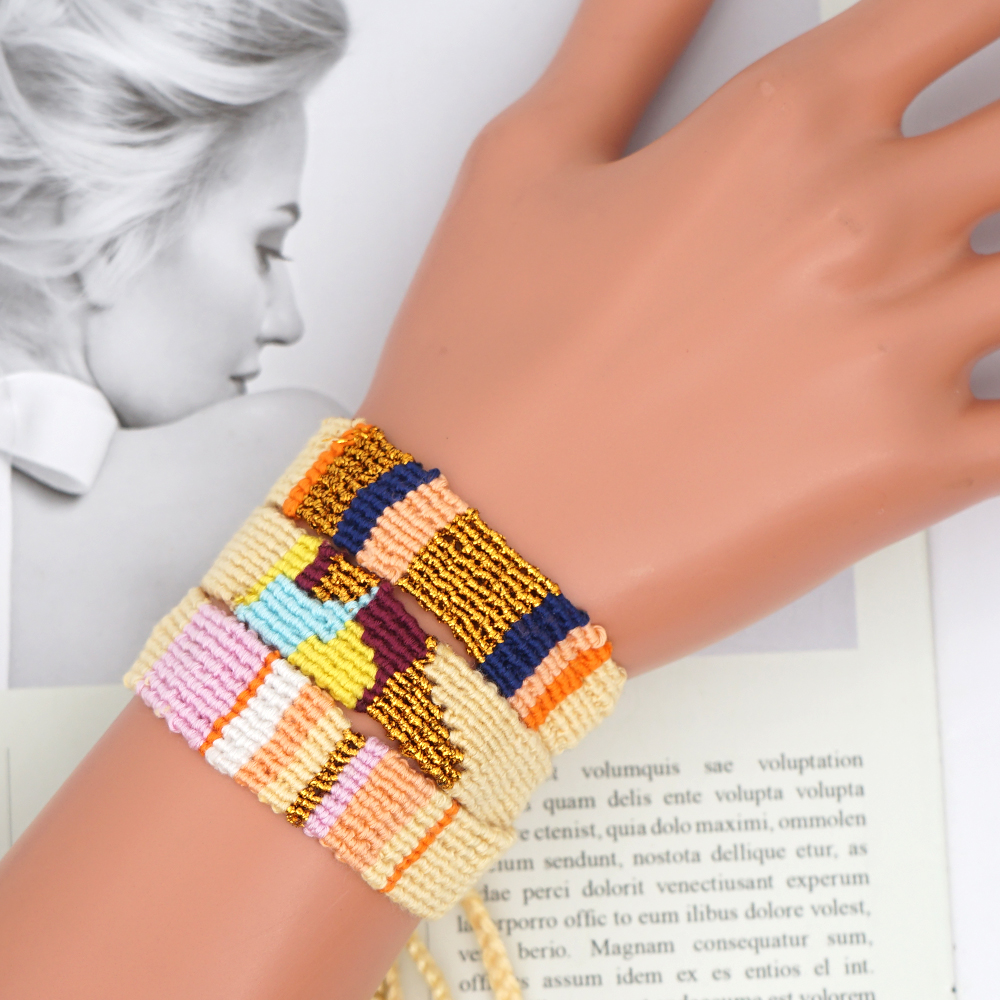 Ethnic Style Geometric Cotton Thread Braid Women's Bracelets display picture 9