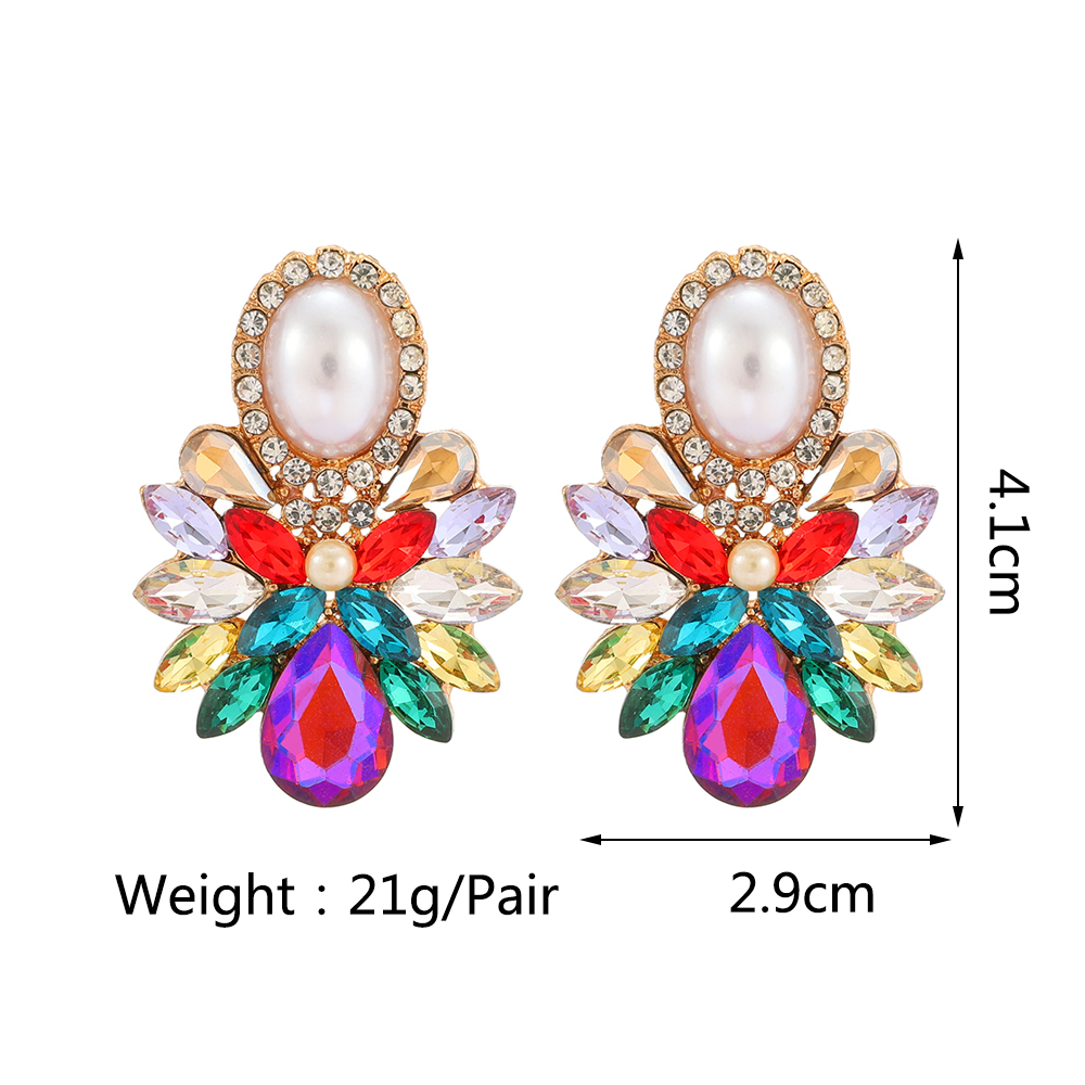 Luxurious Shiny Geometric Zinc Alloy Inlay Rhinestones Women's Drop Earrings display picture 1