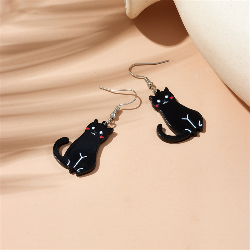 Cartoon Style Cute Cat Arylic Women's Drop Earrings display picture 4
