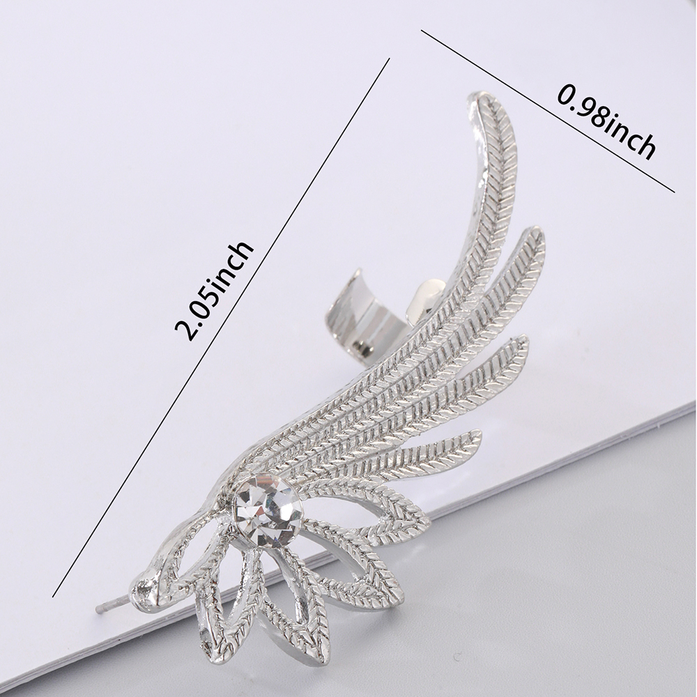 Elegant Wings Alloy Inlay Rhinestones Women's Ear Clips display picture 2