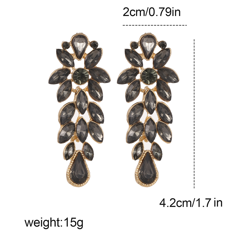 Glam Shiny Geometric Alloy Tassel Inlay Artificial Crystal Women's Drop Earrings display picture 1