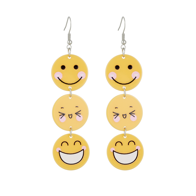 Cartoon Style Smiley Face Emoji Face Arylic Women's Drop Earrings display picture 2