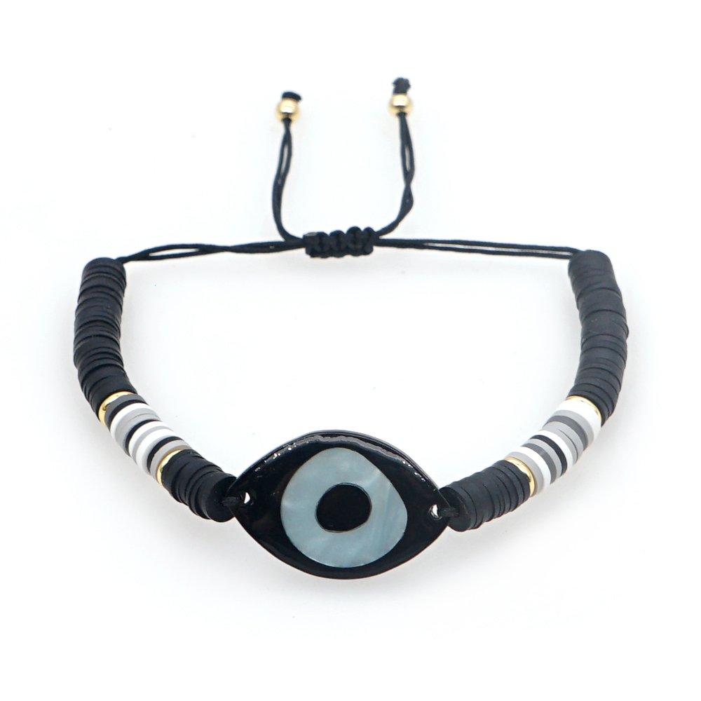 Ethnischer Stil Auge Aryl Weichen Lehm Perlen Frau Kordelzug Armbänder display picture 6