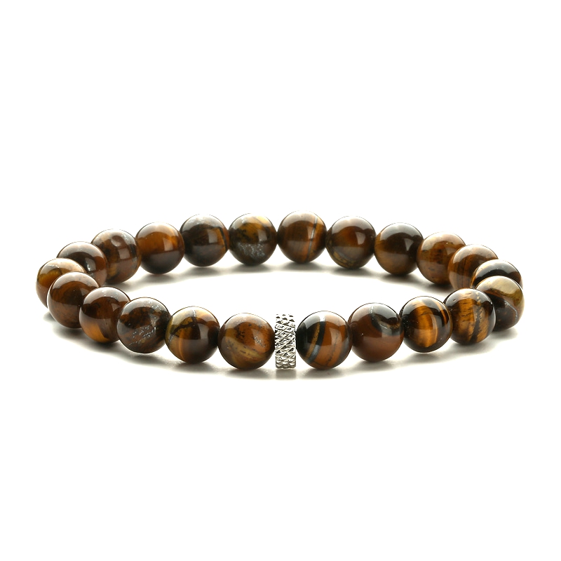 Casual Retro Round Beaded Tiger Eye Bracelets display picture 14