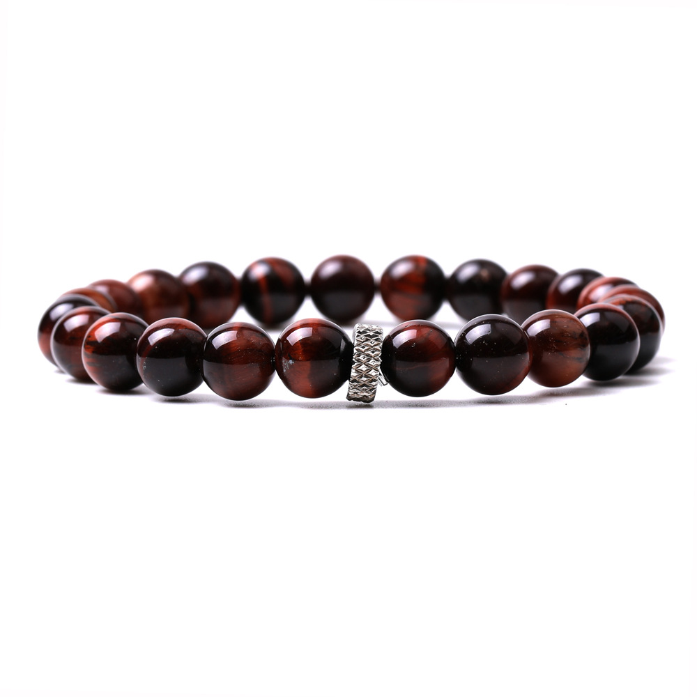 Casual Retro Round Beaded Tiger Eye Bracelets display picture 23