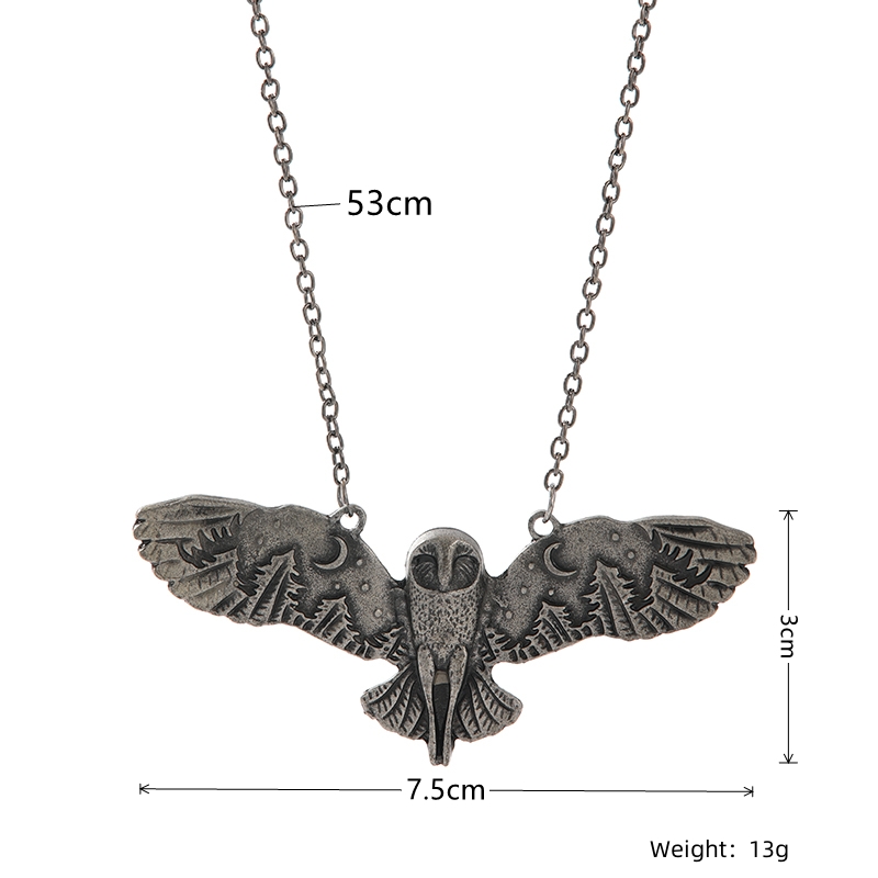 Wholesale Jewelry Retro Owl Alloy Iron Plating Necklace display picture 1