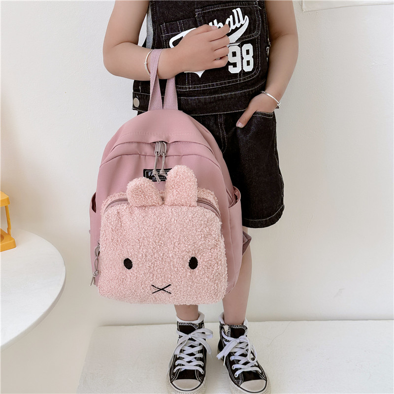 Water Repellent 15 Inch Solid Color School Kids Backpack display picture 6