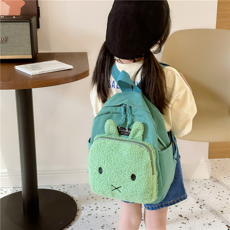 Water Repellent 15 Inch Solid Color School Kids Backpack display picture 4