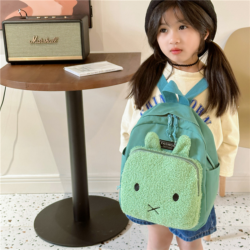 Water Repellent 15 Inch Solid Color School Kids Backpack display picture 7