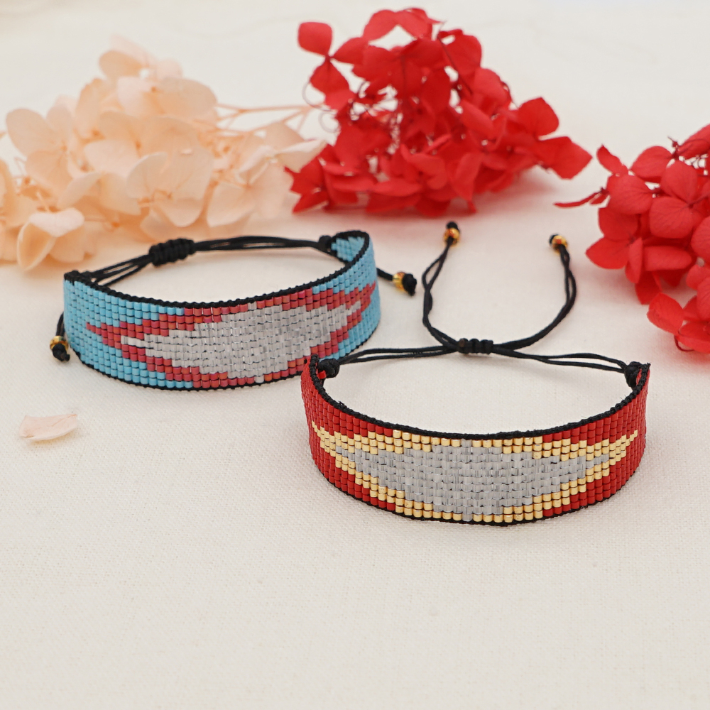 Ethnic Style Devil's Eye Glass Knitting Unisex Drawstring Bracelets display picture 3
