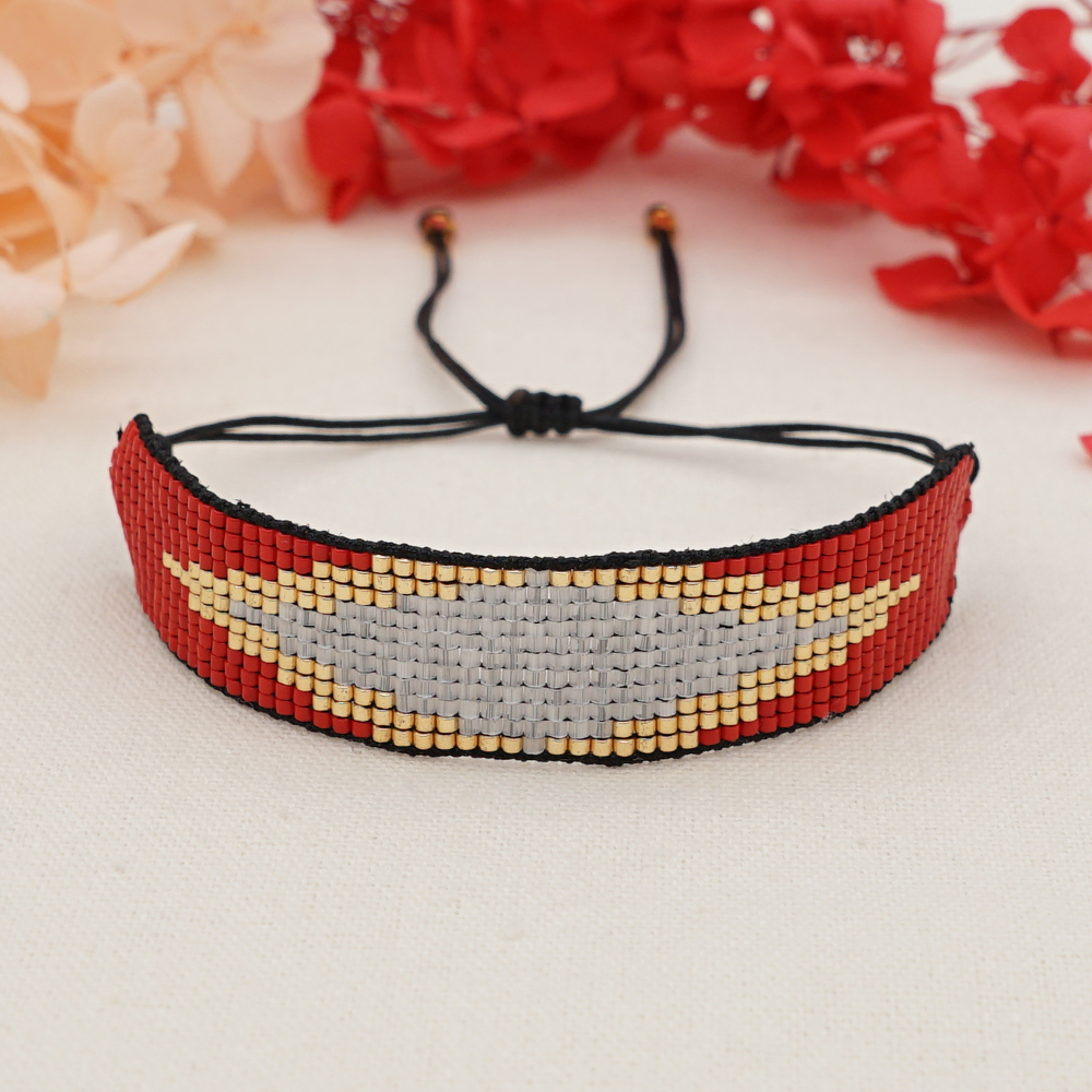 Ethnic Style Devil's Eye Glass Knitting Unisex Drawstring Bracelets display picture 1