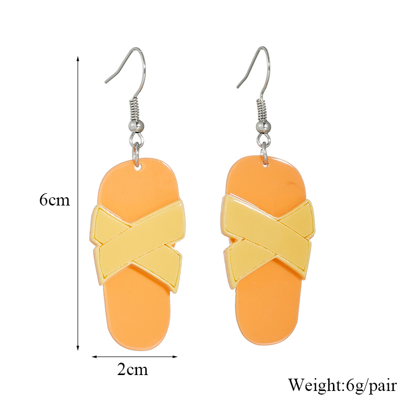 1 Pair Cartoon Style Slippers Arylic Drop Earrings display picture 2