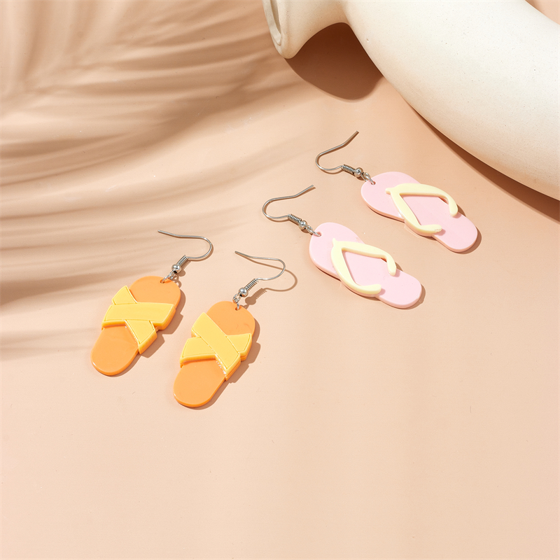 1 Pair Cartoon Style Slippers Arylic Drop Earrings display picture 6