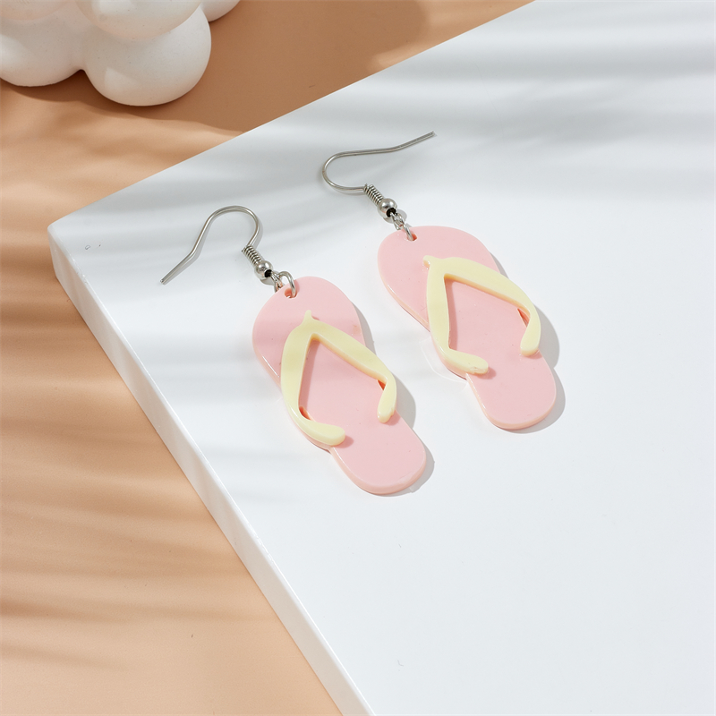 1 Pair Cartoon Style Slippers Arylic Drop Earrings display picture 4