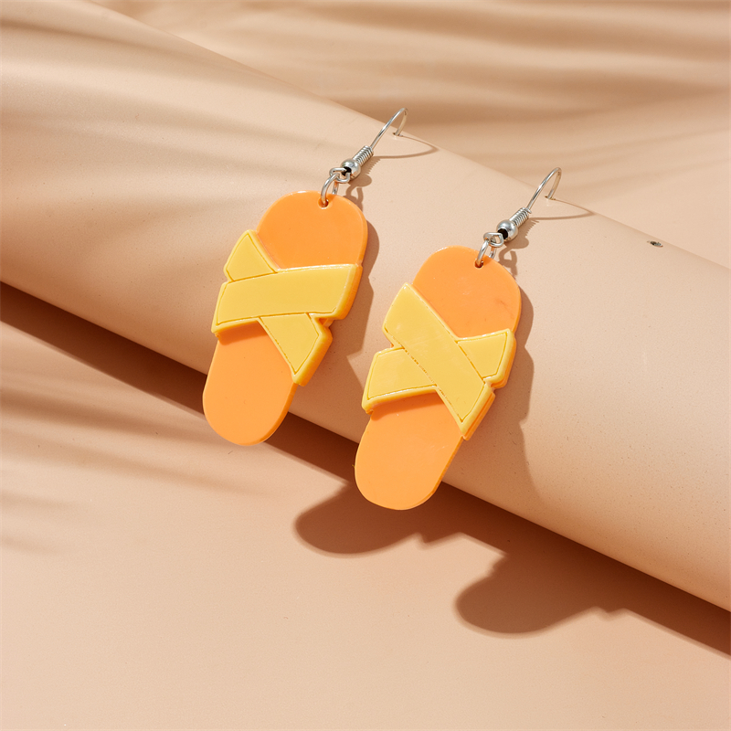 1 Pair Cartoon Style Slippers Arylic Drop Earrings display picture 5