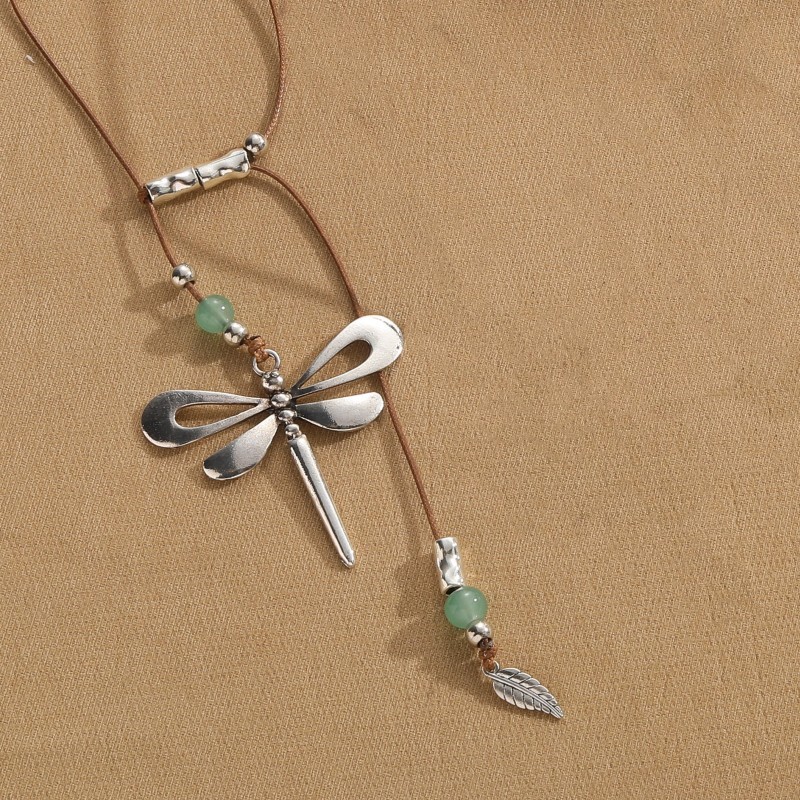 Retro Ethnic Style Dragonfly Ccb Arylic Alloy Handmade Women's Necklace display picture 1