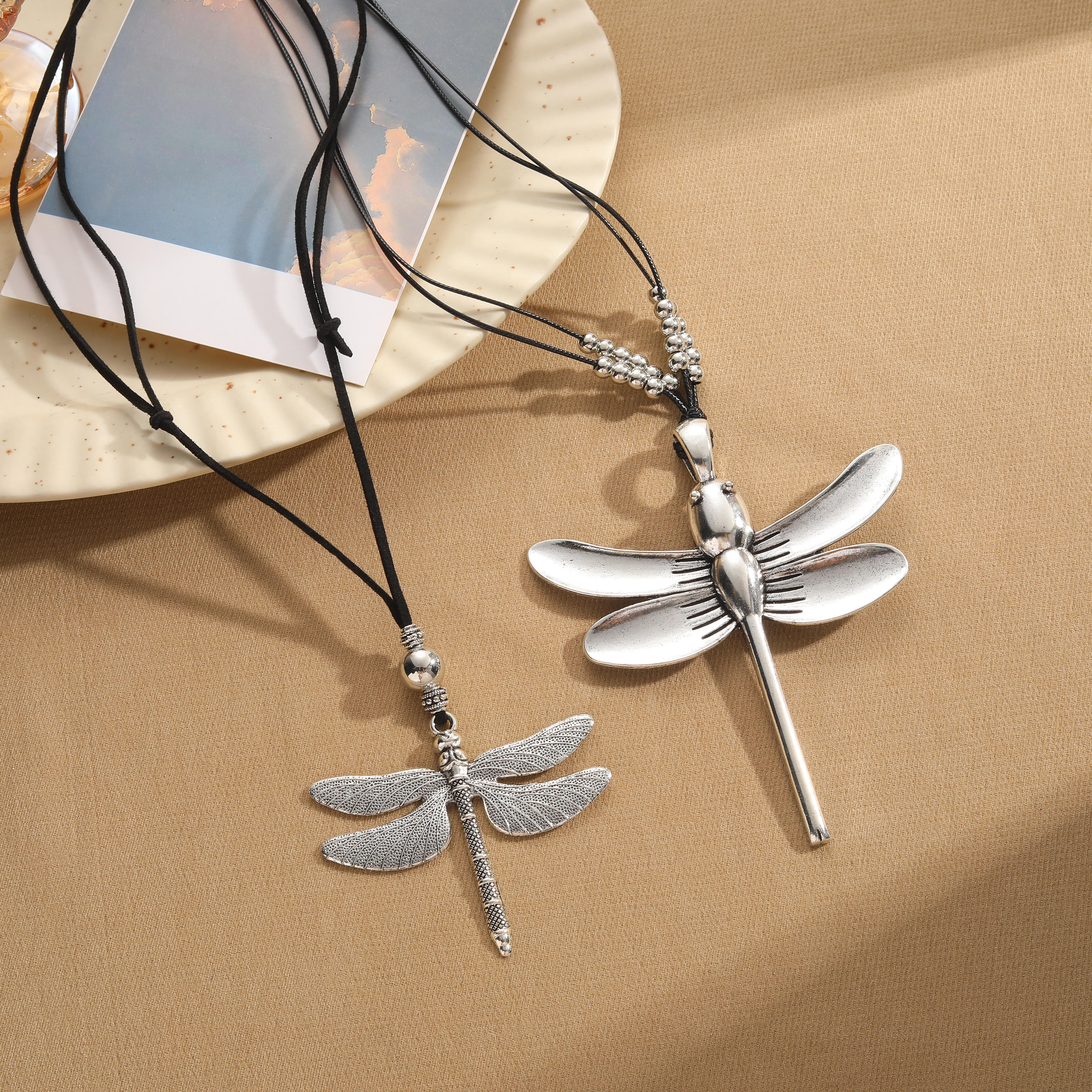 Retro Ethnic Style Dragonfly Ccb Arylic Alloy Handmade Women's Necklace display picture 4