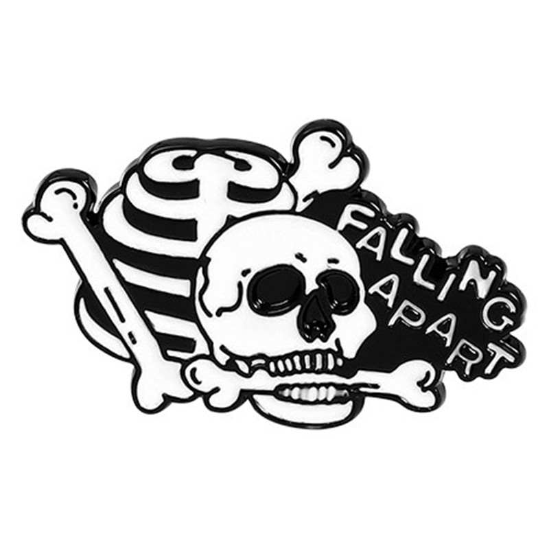 Punk Heart Skeleton Skull Alloy Stamping Stoving Varnish Plating Unisex Brooches display picture 11
