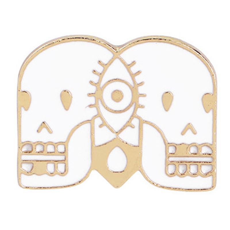 Punk Heart Skeleton Skull Alloy Stamping Stoving Varnish Plating Unisex Brooches display picture 24