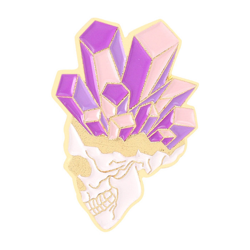 Punk Heart Skeleton Skull Alloy Stamping Stoving Varnish Plating Unisex Brooches display picture 31